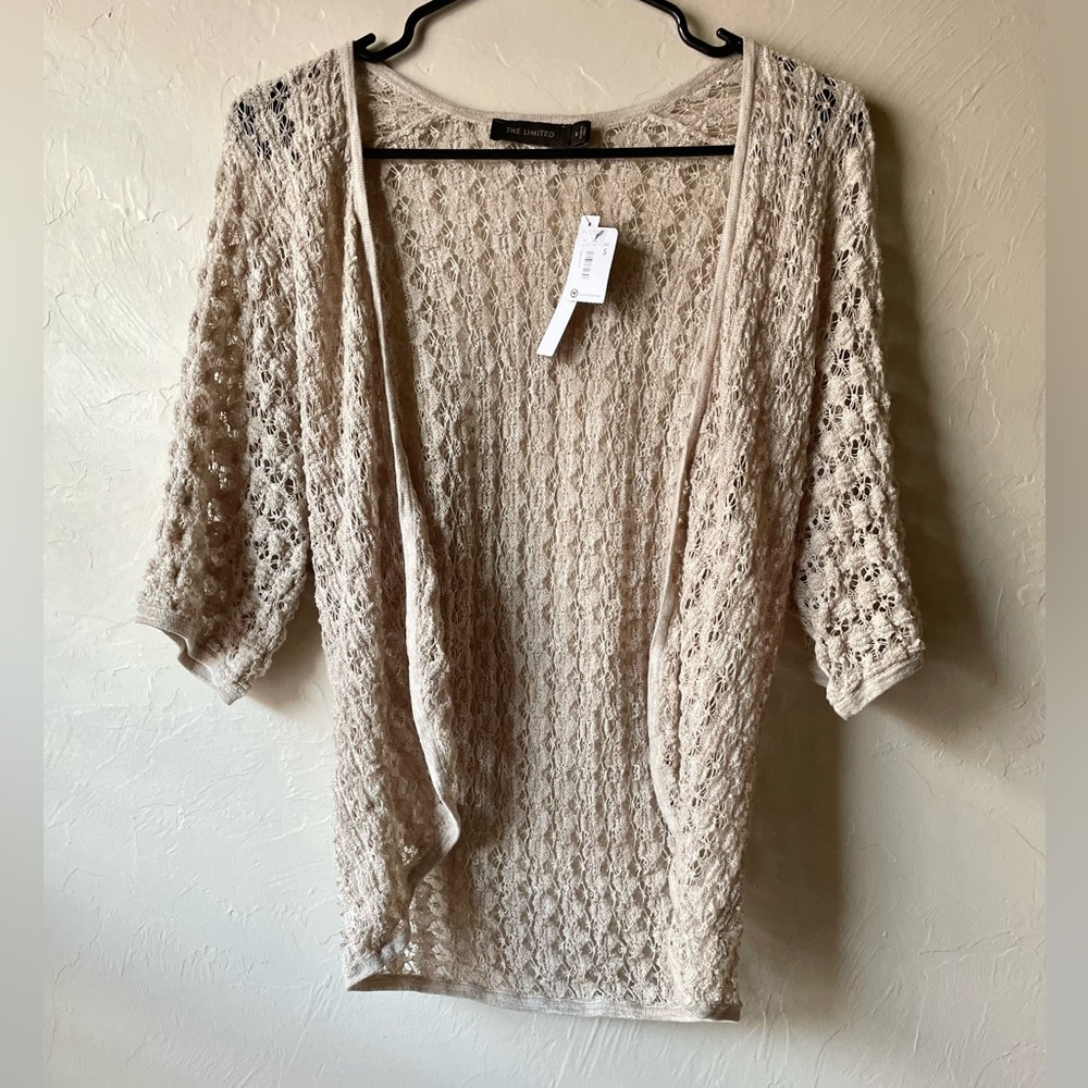 🆕 The Limited Oatmeal Knit Open Front Sweater Coverup | Small